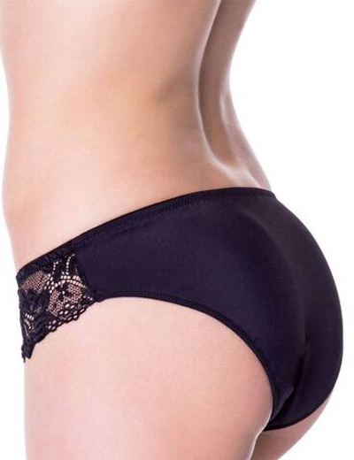 Изящные женские трусики-слипы (Размер: 4 размер) (Цвет: черный)