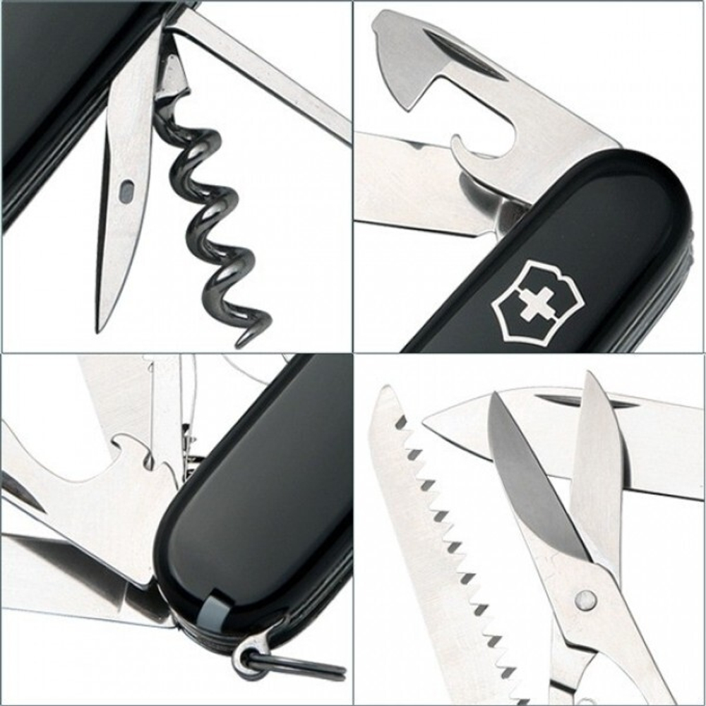 Нож Victorinox Huntsman, 91 мм, 15 функций, черный