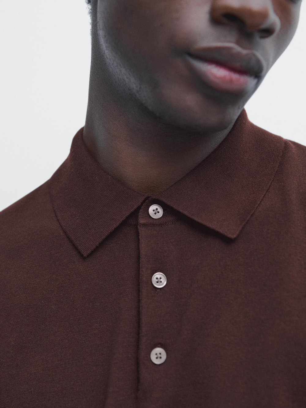 Massimo Dutti Поло из 100% хлопка, бордо