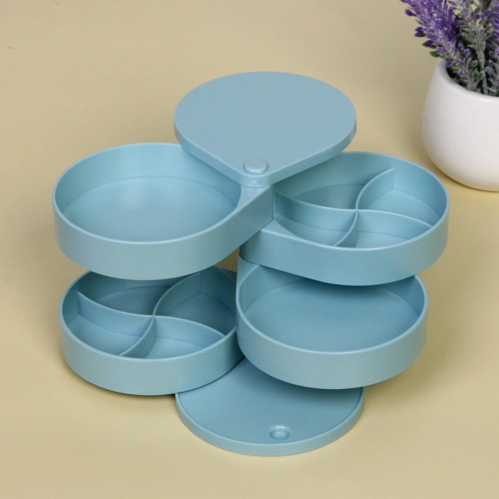 Органайзер для хранения «ФРАНКОТТА», цвет лазурный, четыре отделения, 12.5*11.5см (упаковка коробка)