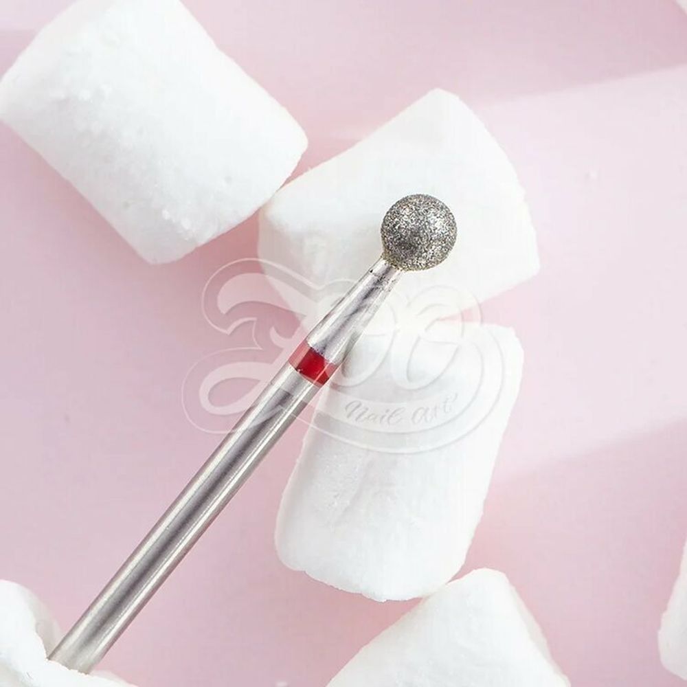 1312 Фреза алмазная шаровидная красная (мелкая зернистость) 4 мм