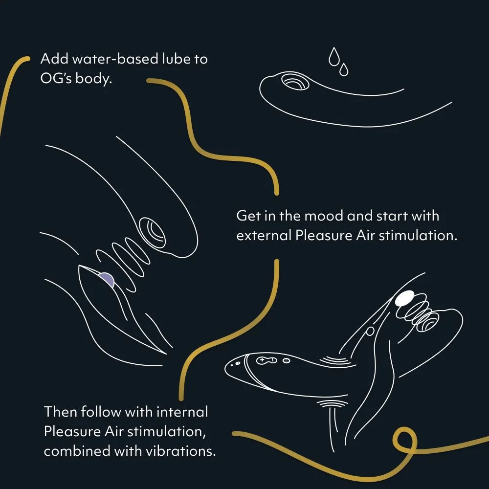 Стимулятор G-точки Womanizer OG c технологией Pleasure Air и вибрацией темно-серый