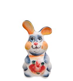 ГЛ- 842 Фигурка «Заяц Мартин» цв. (Гжельский фарфор)
