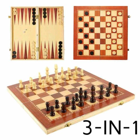 Şahmat- nərd-şaşki \ Нарды Шашки Шахматы 3-в-1 \ Chess game (3 in 1) (kiçik)