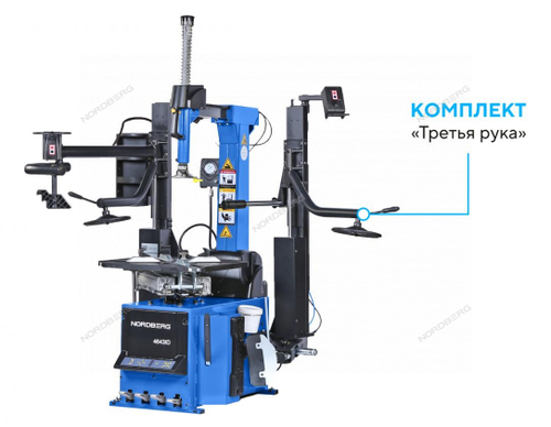 Станок шиномонтажный автомат, инверторный, стол с накладками, 220 В, синий NORDBERG 4643ID (B)