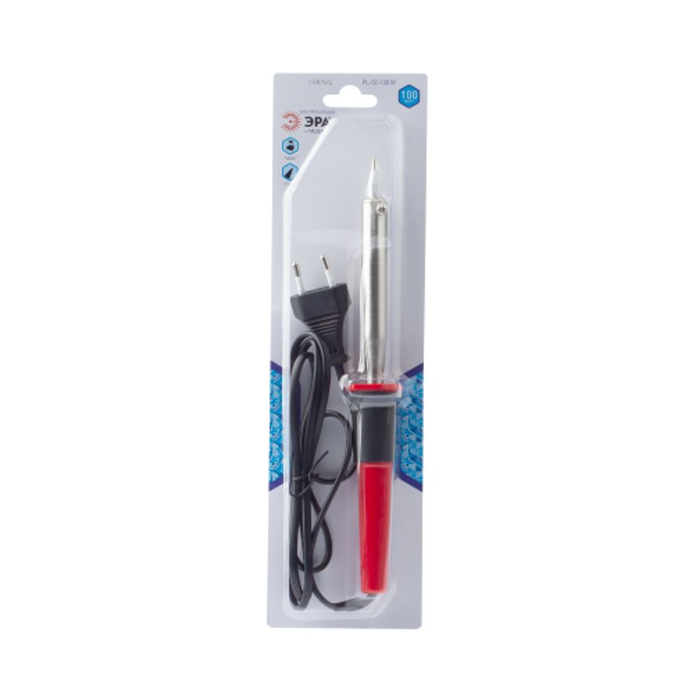 Паяльник ЭРА Лидер с 2-компонентной рукояткой, жало Long life 230 В 100 Вт