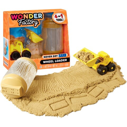 MGA Wonder Factory - Строительная машина + коричневый песок Never Dry Sand 532927