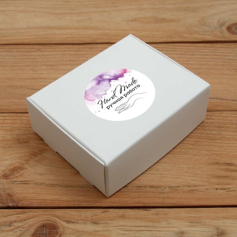 Наклейка стикер матовая круглая 30 мм 2800 шт "100% Натурально"