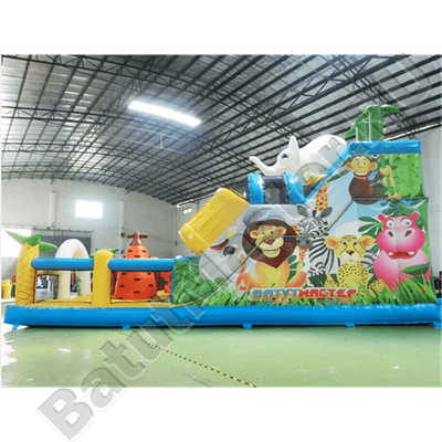 Коммерческий надувной батут "Слоник со скалодромом 2"