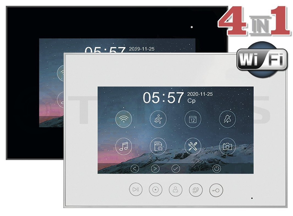 Tantos Marilyn HD s Wi-Fi 7 дюймов Видеодомофон черный