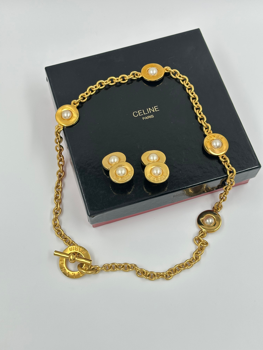 Комплект из клипс и цепи Celine