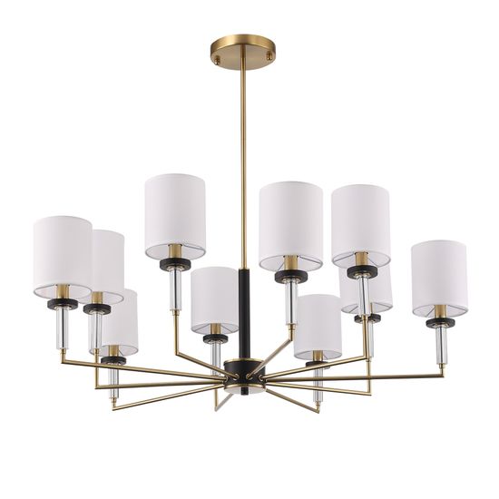 SL1404.303.10 Люстра подвесная ST-Luce Латунь/Прозрачный E14*6 40W BLACK+BRASS