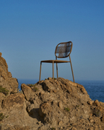 Садовый стул Talaier из каната и стали коричневого цвета