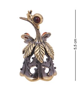 AM-4156 Колокольчик «Веточка» (латунь, янтарь)