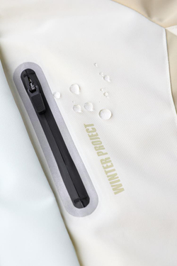 ZARA ВОДОНЕПРОНИЦАЕМАЯ И ВЕТРОЗАЩИТНАЯ КУРТКА С ЦВЕТОВЫМИ БЛОКАМИ, ЭКРЮ