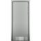 Купить Маятниковая пластиковая влагостойкая дверь Poseidon гладкая серая глухая с отбойной пластиной