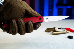 Нож складной Kizlyar Supreme HUSSAR VG-10 (Cryo) SW G10-RH (Stonewash, G10 Red Handle)