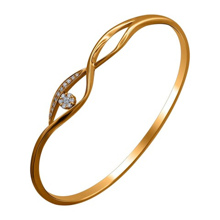 Браслет конго с бриллиантом  из красного золота JA-B-611878