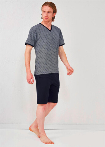 RELAX MODE / Пижама мужская с шортами и футболкой хлопок домашний костюм - 13219