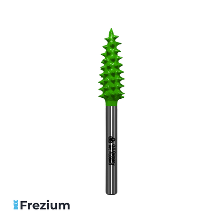 Борфреза твердосплавная по дереву пламя "O.G.Germany" 7.3x3.175x19.5x44.5 Средняя Зернистость; FL06MG