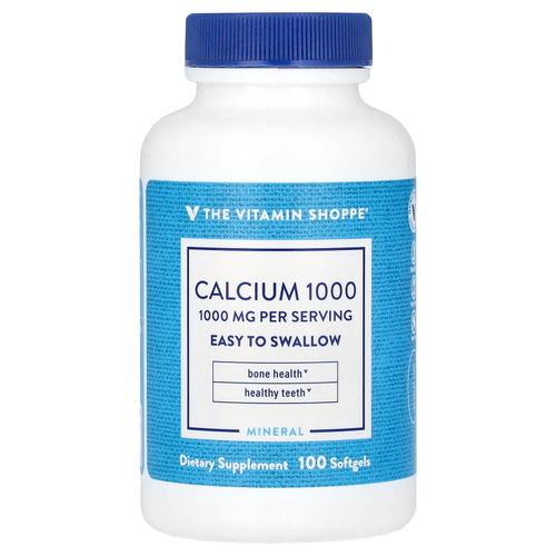 The Vitamin Shoppe, кальций 1000, 100 капсул