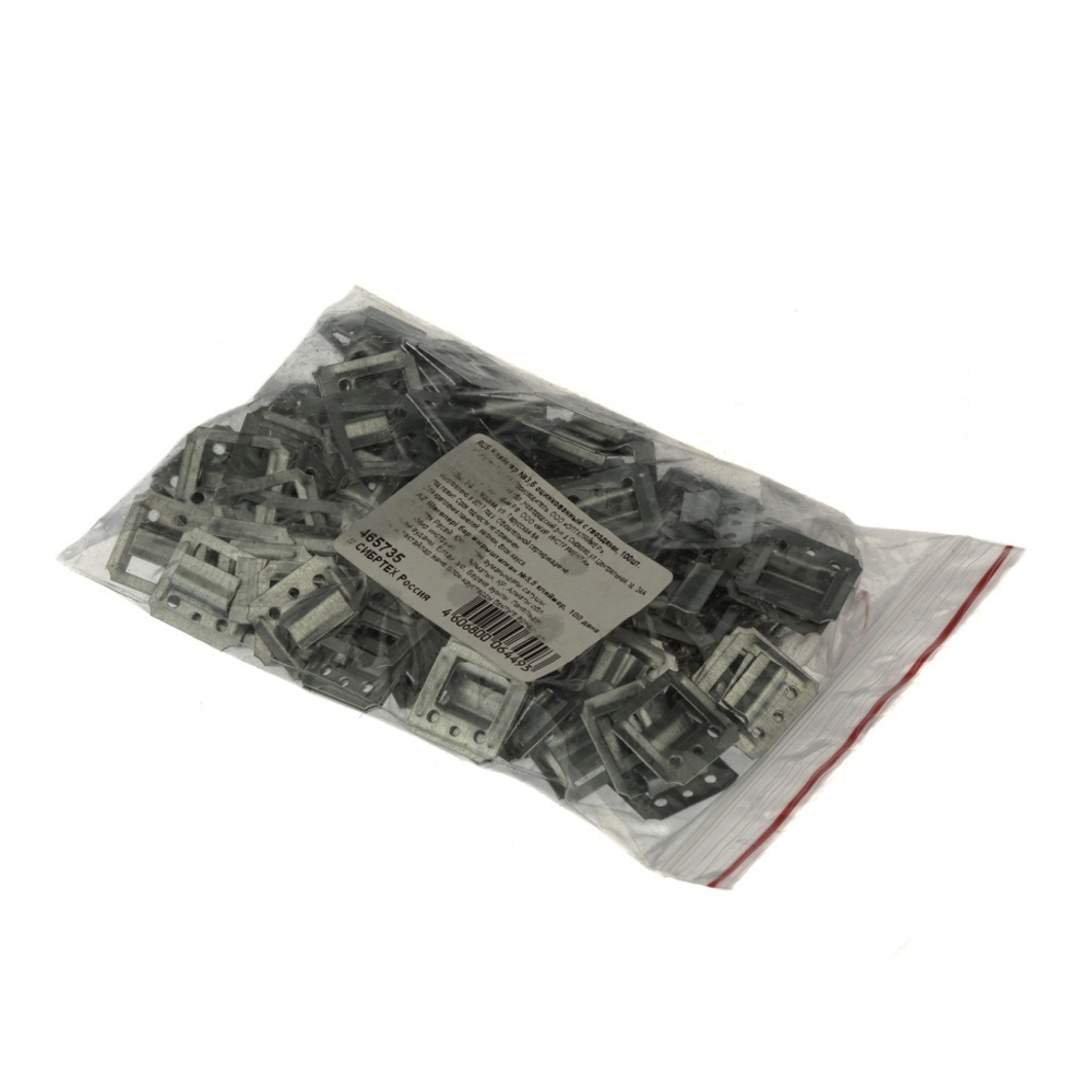 Кляймер №3.5 оцинкованный с гвоздями, 100 шт Россия Сибртех