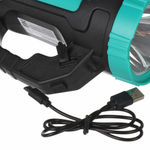 Фонарь ручной, встр акк, прожект, Camelion, LED51527, зар от USB, пластик, 4 режима, 1LED+COB, Type