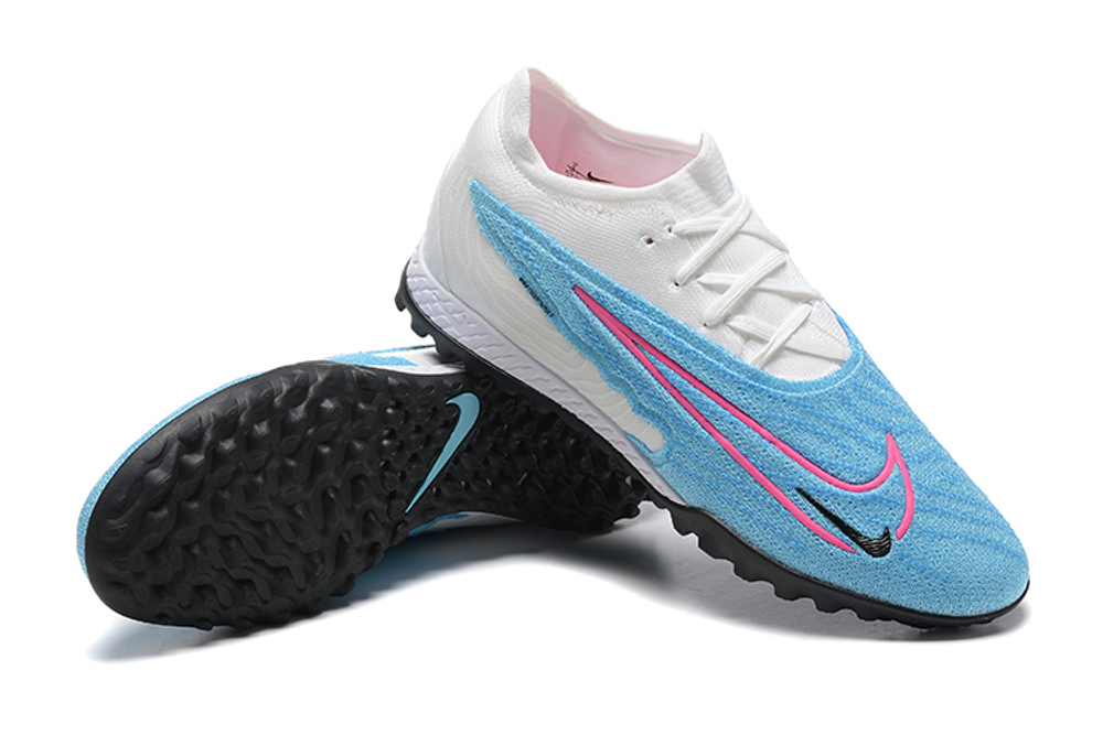 Шиповки Nike Phantom GX Elite TF (Белый+голубой)