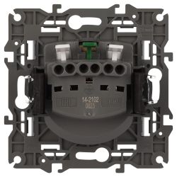 Розетка ЭРА Elegance 14-2102-03 с заземлением 2P+E Schuko со шторками 16A-250В IP20 алюминий