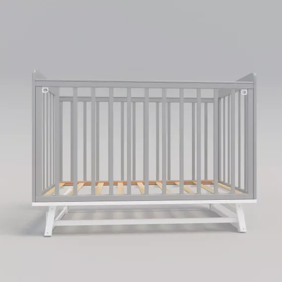 Детская кроватка с продольным маятником Incanto Anniken Серая/белая