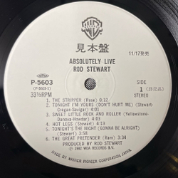 Винтажная виниловая пластинка LP Rod Stewart Absolutely Live (Japan 1982) (Obi) (Promo) The Great Pretender