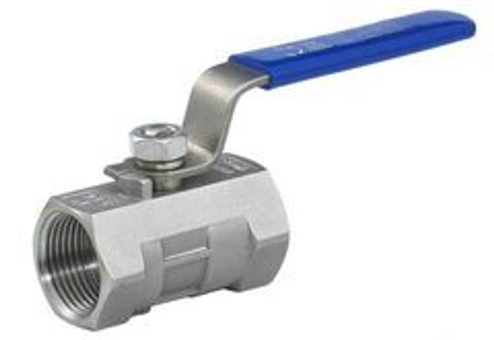 Кран шаровый муфтовый стандартнопроходной нержавеющий (1PC), AISI304 DN40 (1_1/2"), (CF8), PN40