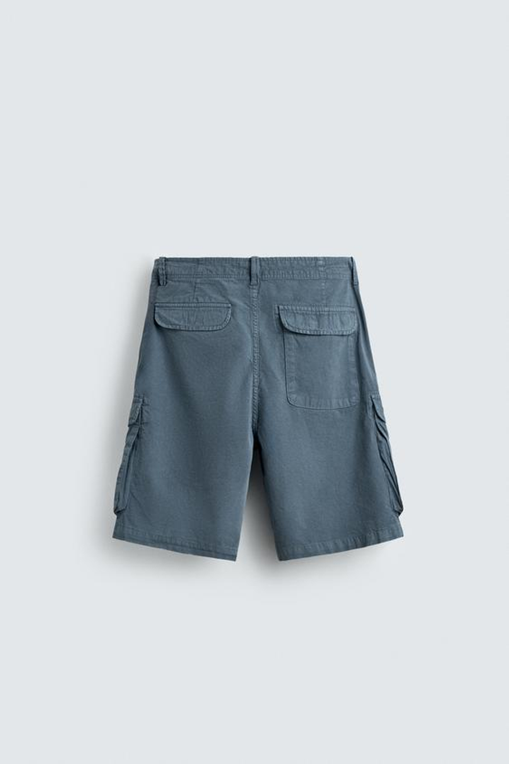 ZARA ШОРТЫ КАРГО RELAXED FIT, СИНИЙ