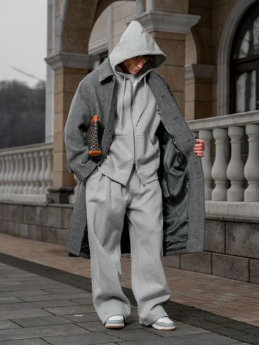 Серые спортивные брюки с защипами Laine