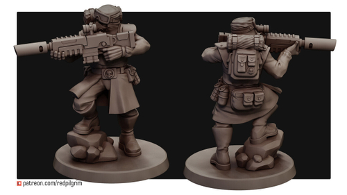 Astra Militarum Tallarn Desert Raiders Талларнский Гвардеец снайпер миниатюра для AOS,Waha, Настольная игра, НРИ, Варгейм, РПГ