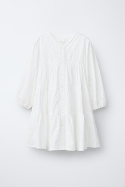 ZARA РОМАНТИЧЕСКОЕ ПЛАТЬЕ, БЕЛЫЙ