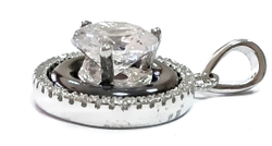 Ювелирная подвеска из серебра с керамикой