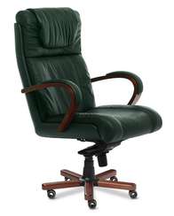 Кресло для руководителя Master A зеленая кожа