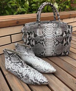 Ботильоны из кожи питона SH 135