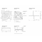 Поддон полукруг 0,9*0,9*0,15 "Classic S"акрил d 50 (каркас+экран) выс.30 см