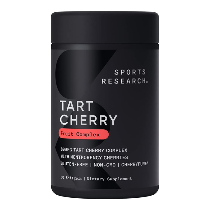 Концентрат вишни 800 мг, Tart Cherry 800 mg, Sports Research, 60 капсул