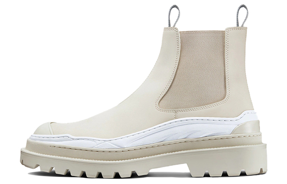 Sacai x DIOR Explorer And Sacai Chelsea Boots Men"s Ecru