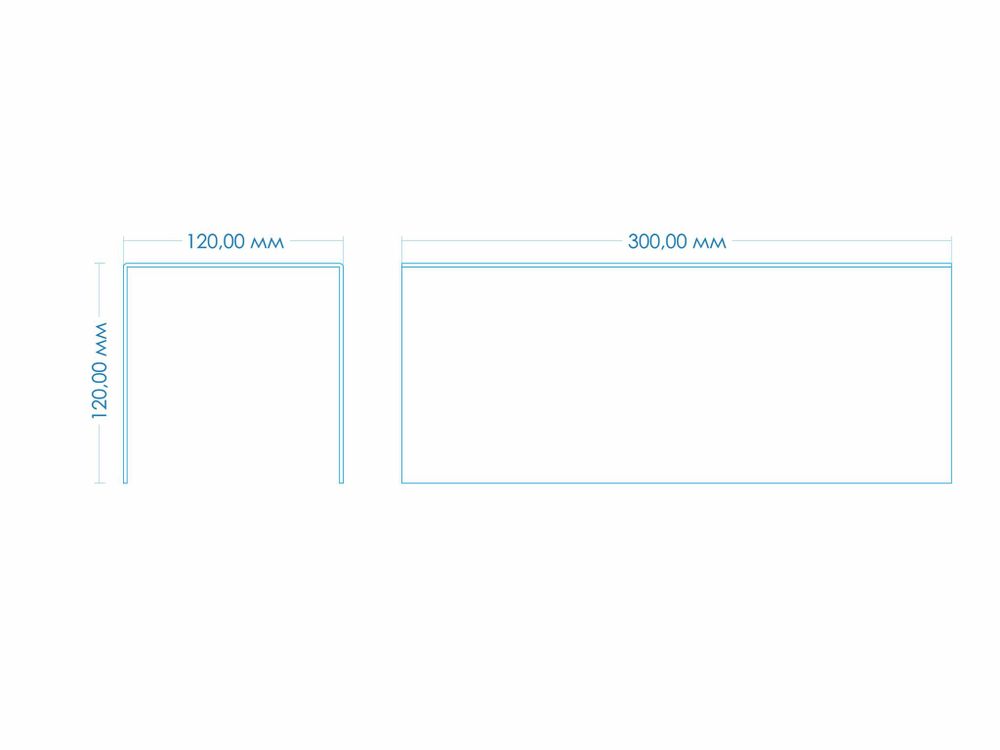 Подставка настольная П-образная акриловая под товар