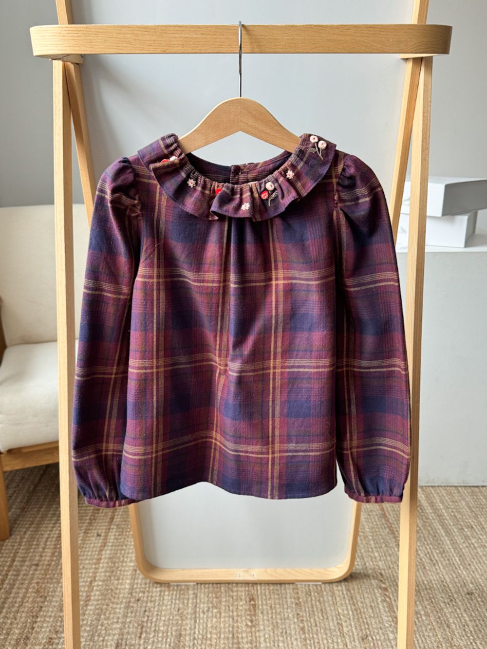 Хлопковая блузка Bonpoint, 128