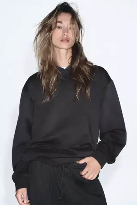 ZARA ХУДИ ОВЕРСАЙЗ, УГОЛЬНЫЙ