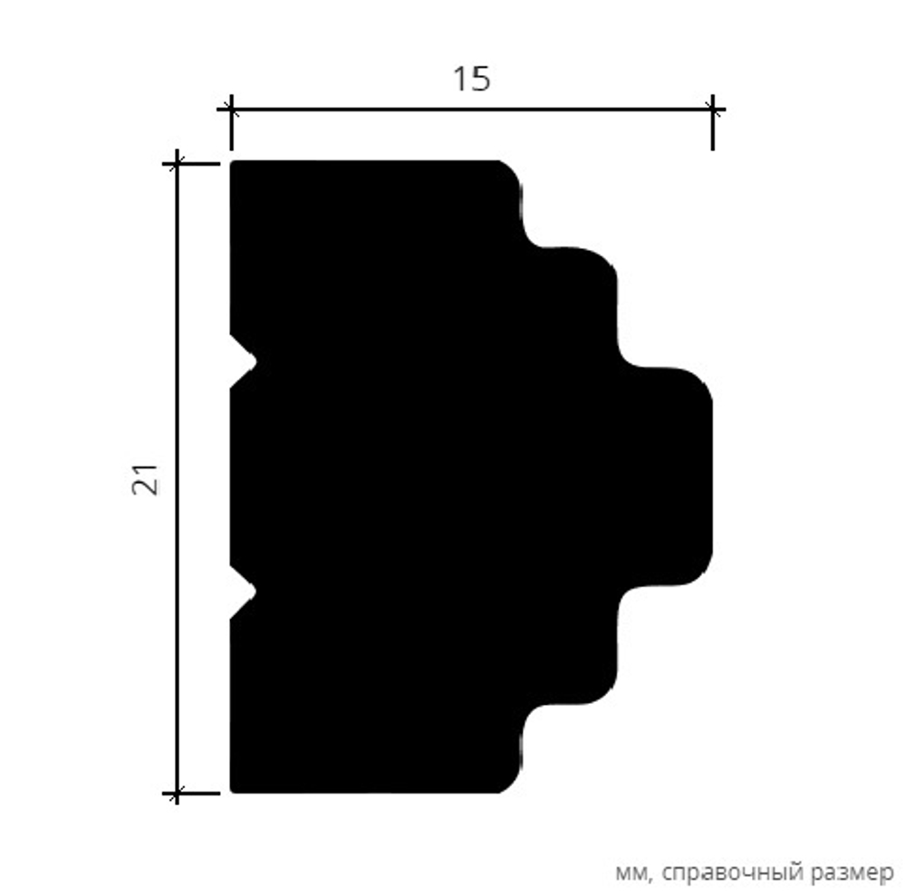МОЛДИНГ ЕВРОПЛАСТ 6.51.810 (21*15*2000мм)