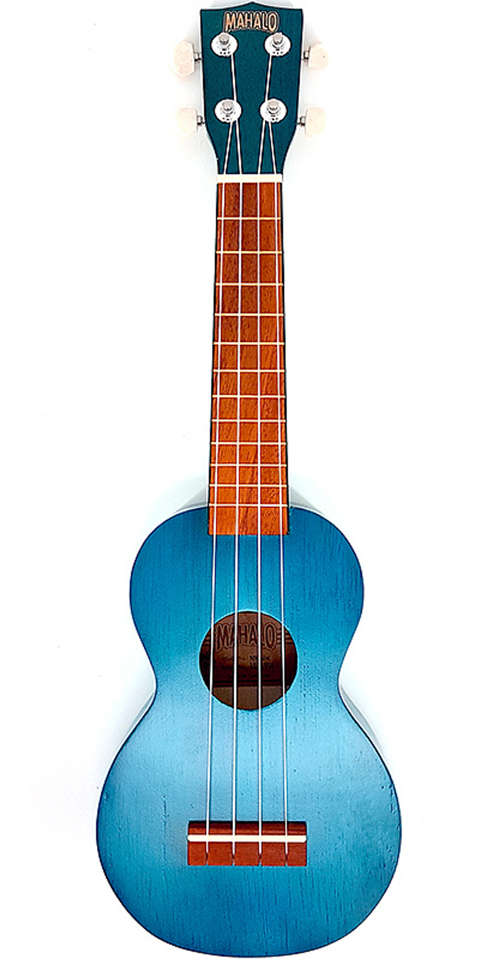 Mahalo MK1TBU Укулеле сопрано с чехлом, цвет Transparent Blue, серия Kahiko.