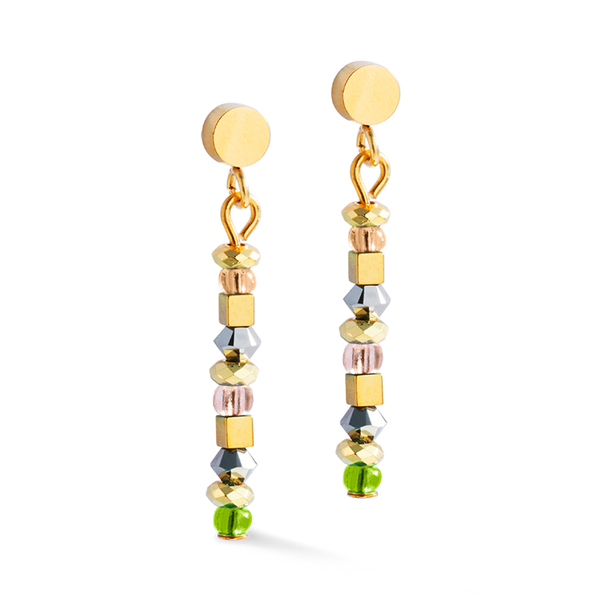 Серьги Coeur de Lion Brown-Olive 4359/21-1109