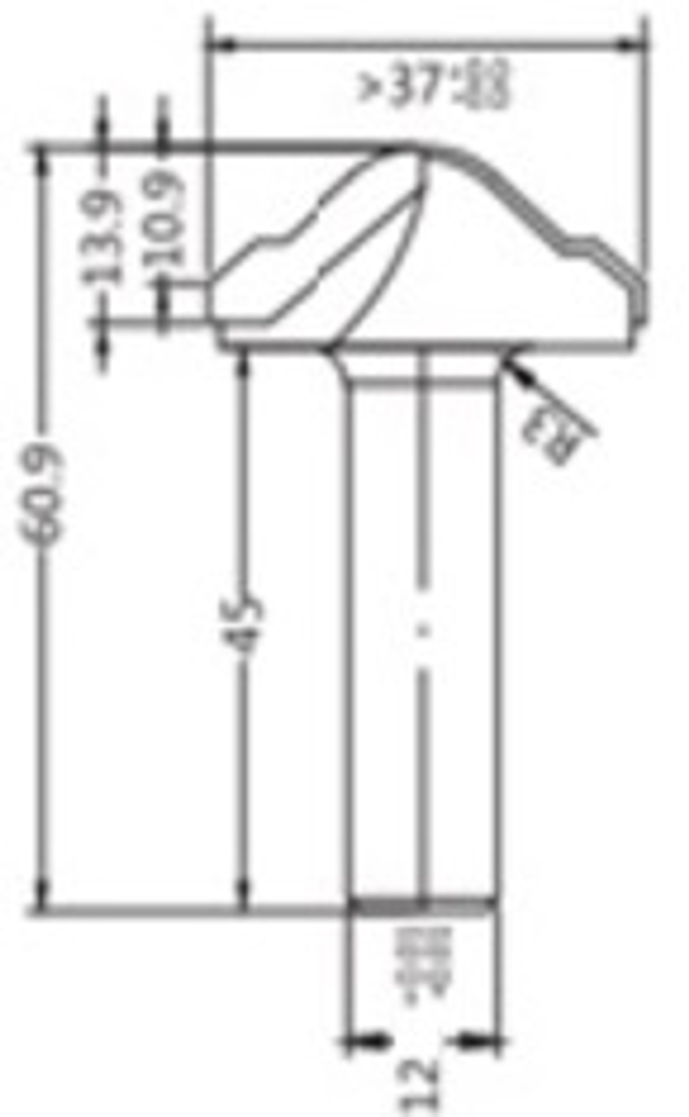 Фреза алмазная филёночная D.37x13,9x60,9 S.12 Z=2
