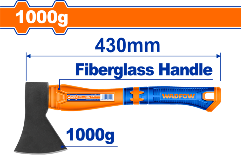 Топор 1000 гр, 43 см (6/12) WADFOW WHM6310
